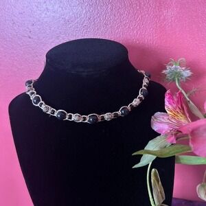 Boho Black Beaded Choker
